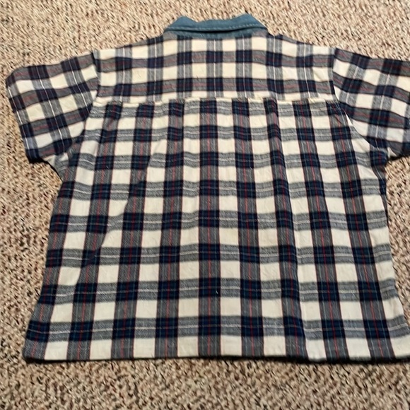 Vintage Quizz Jeans Denim Blue Plaid Button Up. Y2K - Picture 2 of 4